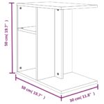vidaXL Príručný stolík hnedý dub 50x30x50 cm spracované drevo – Obrázok 10