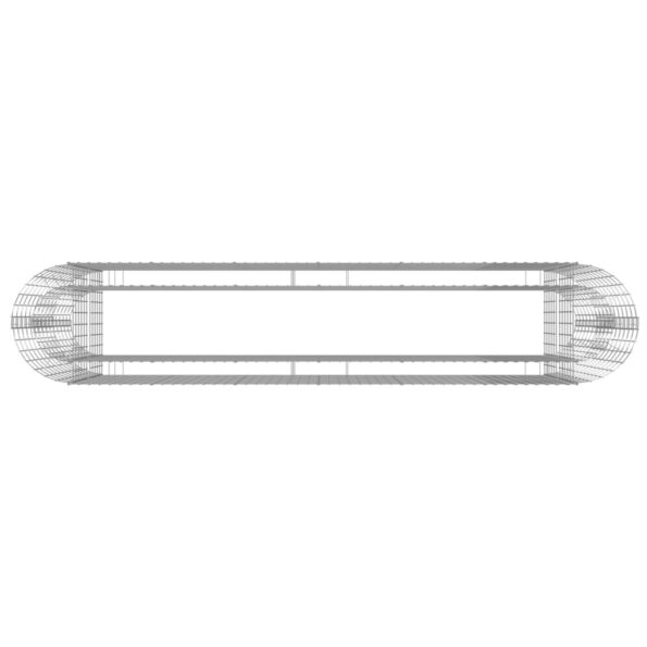 vidaXL Gabiónový vyvýšený záhon pozinkované železo 260x50x100 cm – Obrázok 5