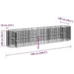vidaXL Gabiónový vyvýšený záhon pozinkované železo 500x100x100 cm – Obrázok 8