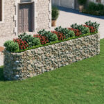 vidaXL Gabiónový vyvýšený záhon pozinkované železo 500x100x100 cm