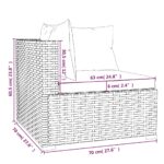 vidaXL 5-dielna záhradná sedacia súprava s vankúšmi polyratan čierna – Obrázok 6