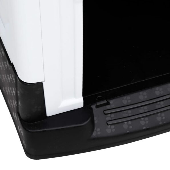 vidaXL Búda pre psa sivá 57x68x66 cm polypropylén – Obrázok 6