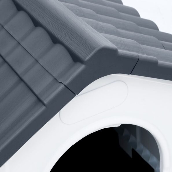 vidaXL Búda pre psa sivá 57x68x66 cm polypropylén – Obrázok 7