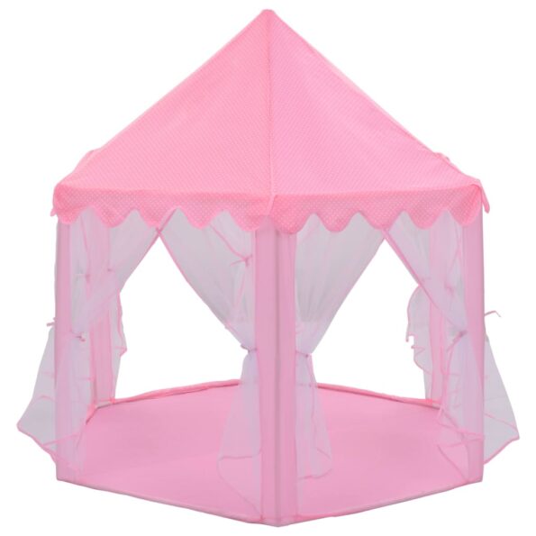 VXL8720287065197_g_en_hd_1.jpg vidaXL Stan na hranie pre princezné s 250 loptičkami ružový 133x140 cm – Obrázok 3