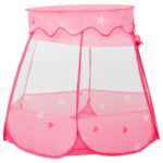 vidaXL Detský stan na hranie s 250 loptičkami ružový 102x102x82 cm – Obrázok 3