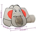 vidaXL Detský stan v tvare slona s 250 guľôčkami sivý 174x86x101 cm – Obrázok 12