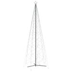 vidaXL Vianočný stromček kužeľ modrý 1400 LED 160x500 cm – Obrázok 2