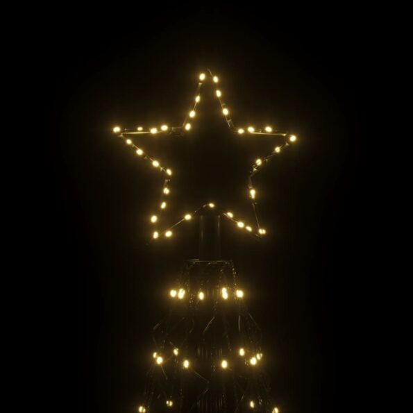 vidaXL Vianočný stromček kužeľ teplý biely 1400 LED 160x500 cm – Obrázok 4