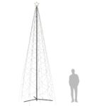 vidaXL Vianočný stromček kužeľ teplý biely 1400 LED 160x500 cm – Obrázok 8