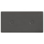 vidaXL Nástenné panely 12 ks sivé 30x15 cm umelá koža 0,54 m² – Obrázok 3