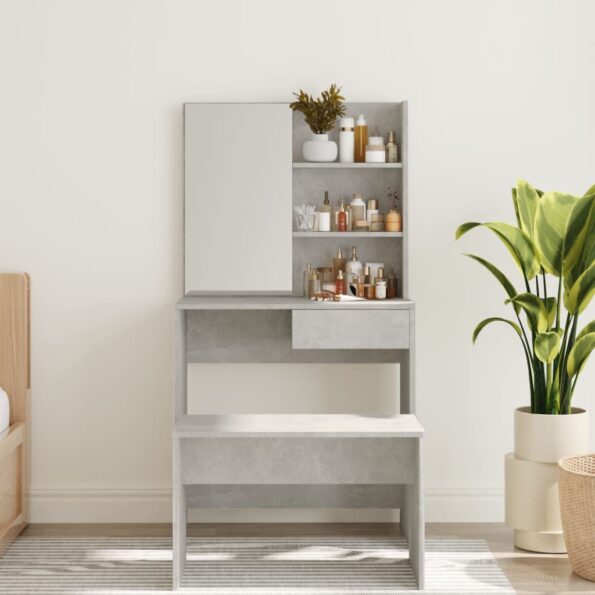 VXL8720287078005_g_en_hd_1.jpg vidaXL Toaletný stolík so zrkadlom betónový sivý 74,5x40x141 cm – Obrázok 3