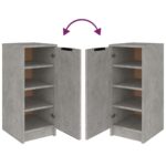 vidaXL Botník betónovo sivý 30x35x70 cm spracované drevo – Obrázok 8