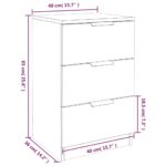 vidaXL Nočné stolíky 2 ks sivý dub sonoma 40x36x65 cm – Obrázok 10