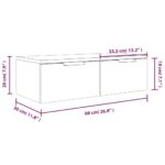 vidaXL Nástenná skrinka sivý dub sonoma 68x30x20 cm spracované drevo – Obrázok 10