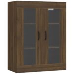 vidaXL Závesná nástenná skrinka hnedý dub 69,5x34x90 cm – Obrázok 2
