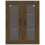 vidaXL Závesná nástenná skrinka hnedý dub 69,5x34x90 cm – Obrázok 3