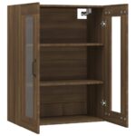 vidaXL Závesná nástenná skrinka hnedý dub 69,5x34x90 cm – Obrázok 5