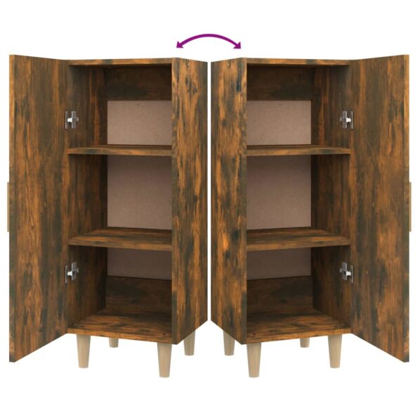 vidaXL Komoda dymový dub 34,5x34x90 cm spracované drevo – Obrázok 9