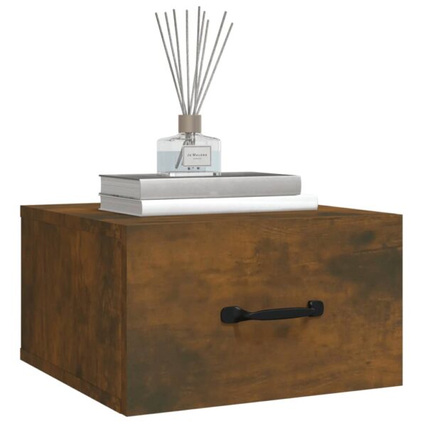 vidaXL Nástenný nočný stolík dymový dub 35x35x20 cm – Obrázok 4