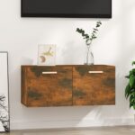 vidaXL Nástenná skrinka dymový dub 80x35x36,5 cm spracované drevo