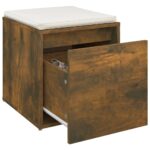 vidaXL Box so zásuvkou, tmavý dub 40,5x40x40 cm, kompozitné drevo – Obrázok 5