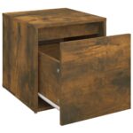 vidaXL Box so zásuvkou, tmavý dub 40,5x40x40 cm, kompozitné drevo – Obrázok 6