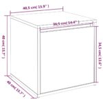 vidaXL Box so zásuvkou, tmavý dub 40,5x40x40 cm, kompozitné drevo – Obrázok 9