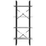 vidaXL 4-poschodová knižnica sivá sonoma 60x30x140 cm spracované drevo – Obrázok 5