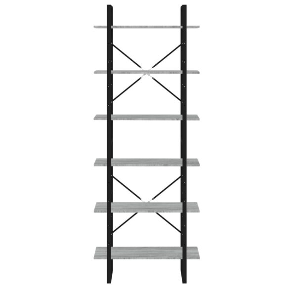 vidaXL Vysoká skrinka sivý dub sonoma 80x30x210 cm spracované drevo – Obrázok 5