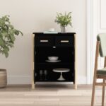 vidaXL Komoda čierna 62x38x75 cm spracované drevo – Obrázok 3
