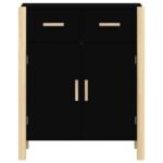 vidaXL Komoda čierna 62x38x75 cm spracované drevo – Obrázok 5