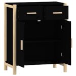 vidaXL Komoda čierna 62x38x75 cm spracované drevo – Obrázok 7