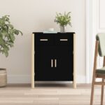 vidaXL Komoda čierna 62x38x75 cm spracované drevo