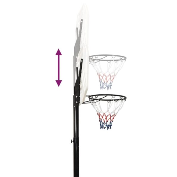 vidaXL Basketbalový stojan biely 258-363 cm polyetén – Obrázok 8