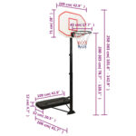 vidaXL Basketbalový stojan biely 258-363 cm polyetén – Obrázok 10