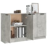 vidaXL Komody 2 ks betónové sivé 60x30x70 cm spracované drevo – Obrázok 5