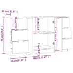 vidaXL Komody 3 ks dub sonoma spracované drevo – Obrázok 12