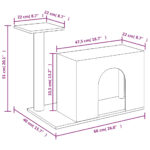 vidaXL Škrabadlo pre mačky so sisalovým stĺpikom tmavosivé 51 cm – Obrázok 7