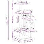 vidaXL Škrabadlo pre mačky so sisalovými stĺpikmi krémové 142 cm – Obrázok 7