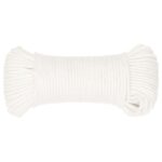 vidaXL Lodné lano biele 3 mm 25 m polypropylén – Obrázok 3