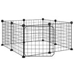 VidaXL 8-panelová klietka pre domáce zvieratá čierna 35x35 cm oceľ – Obrázok 4