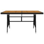 vidaXL 7-dielna vonkajšia jedálenská súprava polyratan čierna – Obrázok 7