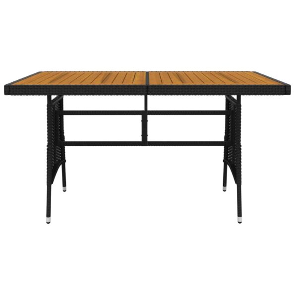 vidaXL 7-dielna vonkajšia jedálenská súprava polyratan čierna – Obrázok 7