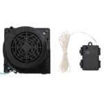 vidaXL Nafukovacia vianočná dekorácia Santa so sobmi s LED 145 cm – Obrázok 8