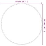 vidaXL Nástenné zrkadlo zlaté Ø 50 cm okrúhle – Obrázok 6