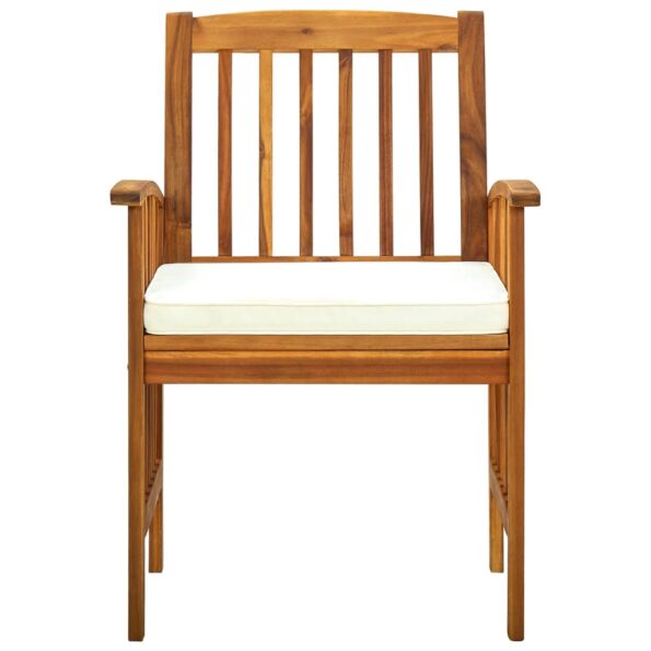 vidaXL Záhradné jedálenské stoličky 6 ks so sedákmi akáciový masív – Obrázok 4