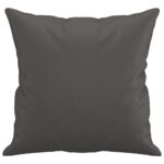 vidaXL Dekoratívne vankúše 2 ks sivé 40x40 cm umelá koža – Obrázok 4