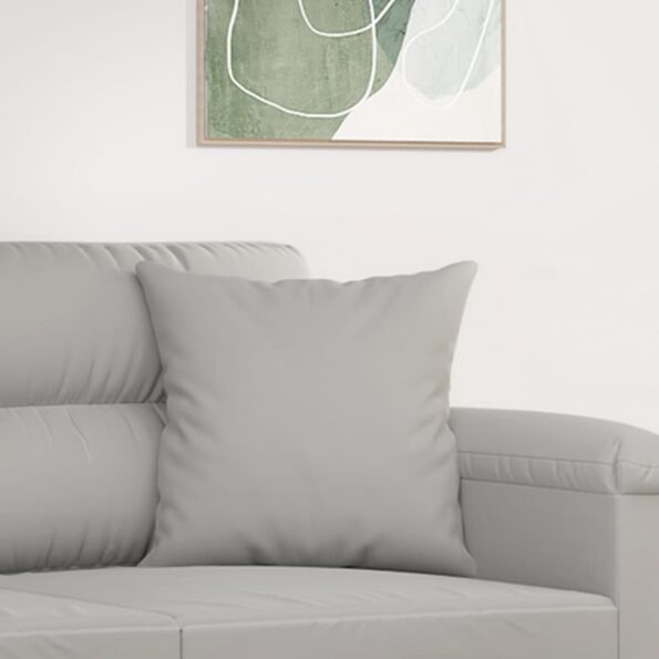 vidaXL Dekoratívne vankúše 2 ks bledosivé 40x40 cm mikrovláknová látka – Obrázok 5