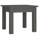 vidaXL Konferenčný stolík sivý 35x35x30 cm borovicový masív – Obrázok 2