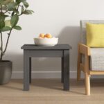 vidaXL Konferenčný stolík sivý 35x35x30 cm borovicový masív – Obrázok 5